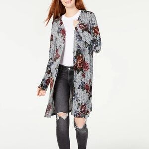 BCX Floral Multicolor Women's Cardigan Sz M